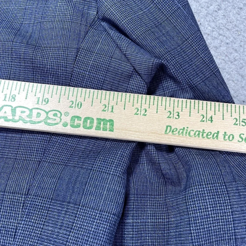 Canali Suit‎ Jacket Mens Size 46R Blue Check Wool Impeccabile Blazer Italy